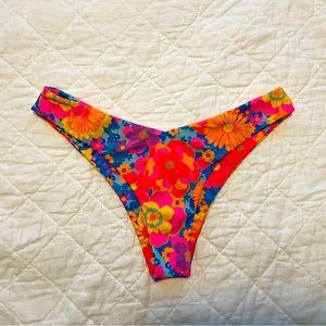 CHEEKY V BIKINI BOTTOM - SAPPHIRE SUN
